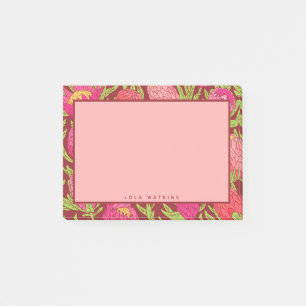 Bold Pink Tropical Floral Pattern Post-it Notes