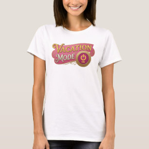 Bold Pink VACATION MODE ON Art Composition T-Shirt