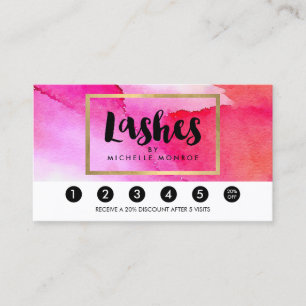Bold Pink Watercolors Lash Extensions Loyalty