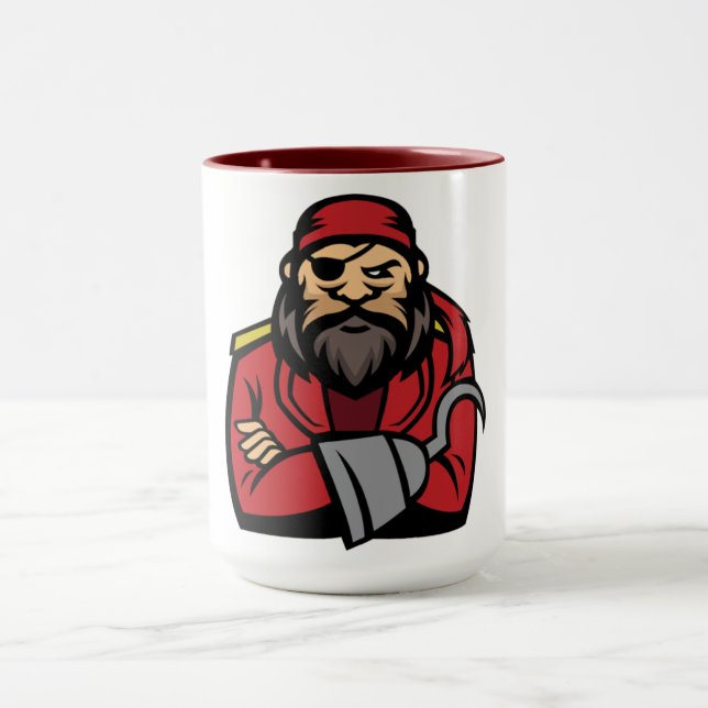 Bold Pirate – Fierce & Mischievous Pirate Mascot  Mug (Center)