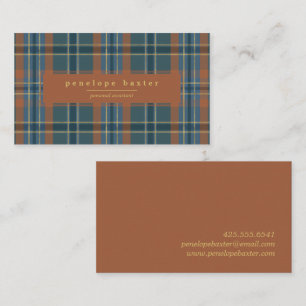Bold Plaid Business Card