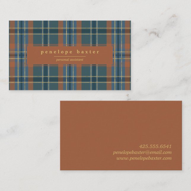 Bold Plaid Business Card (Front/Back)