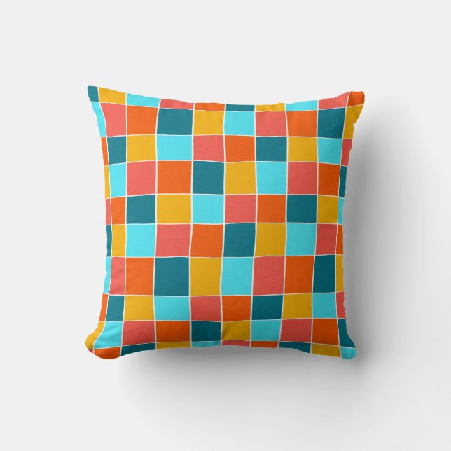 Bold Plaid Cushion (Front)