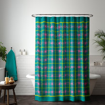 Bold Plaid Shower Curtain