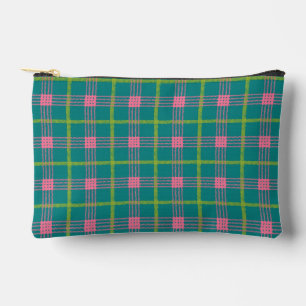 Bold Plaid Zipper Pouch