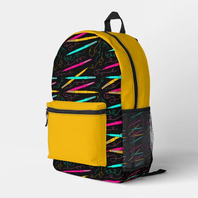 Bold & Playful Customisable Pattern Printed Backpack (Back Corner Right)