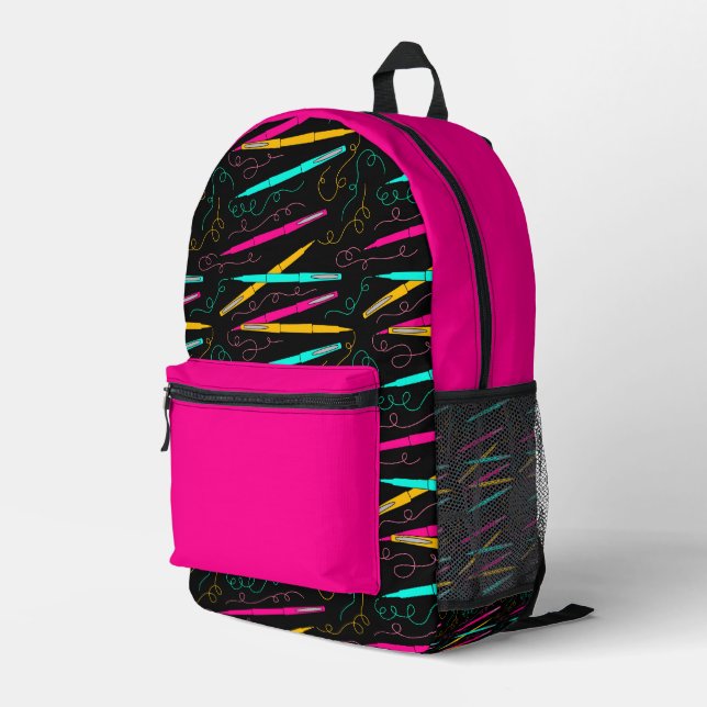 Bold & Playful Customisable Pattern Printed Backpack (Back Corner Right)