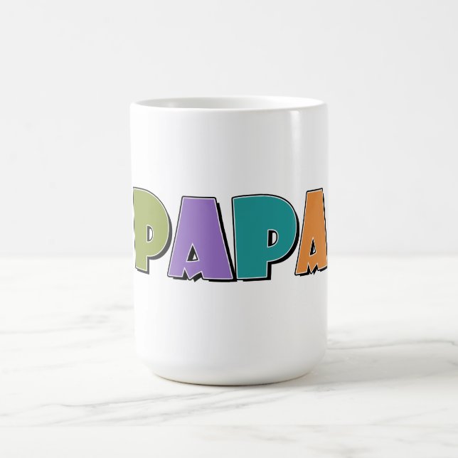 Bold & Playful ‘PAPA’ Typography Design Coffee Mug (Center)