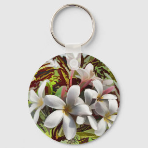Bold Plumeria Key Ring