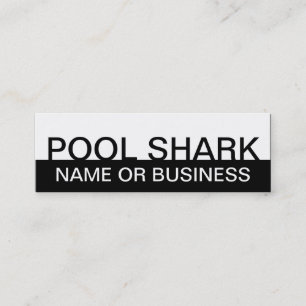 bold POOL SHARK (colour customisable) Mini Business Card
