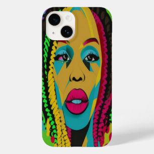 Bold Pop Art African American Woman With Locs Case-Mate iPhone 14 Case