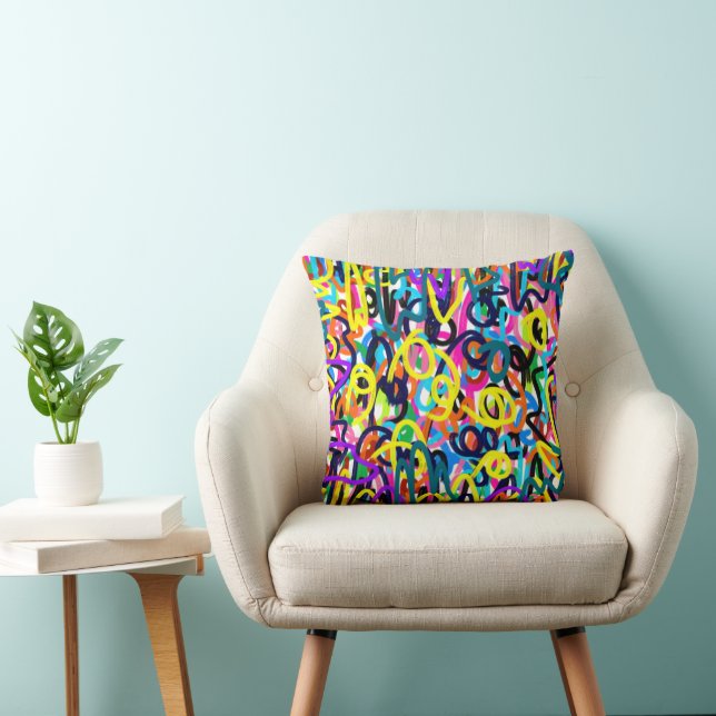 Bold Pop Art Cushion (Chair)