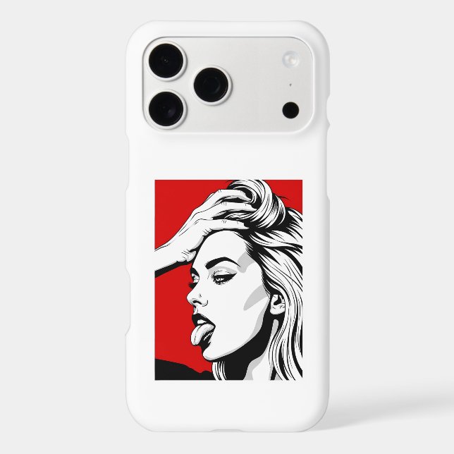 Bold Pop Art Girl Attitude Phone Case Design (Back)