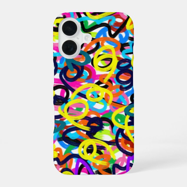 Bold Pop Art iPhone 16 Case (Back)