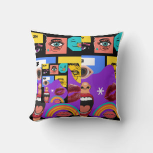 Bold Pop Art Retro Comic Style mug Cushion
