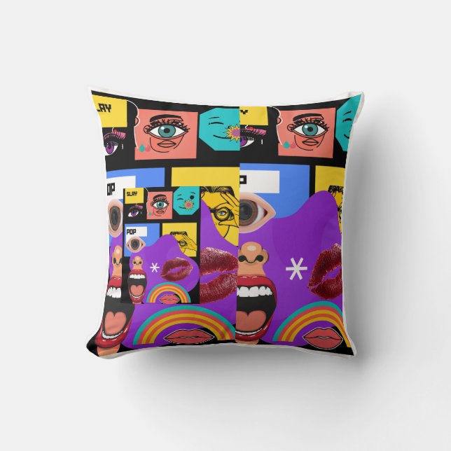 Bold Pop Art | Retro Comic Style mug Cushion (Front)