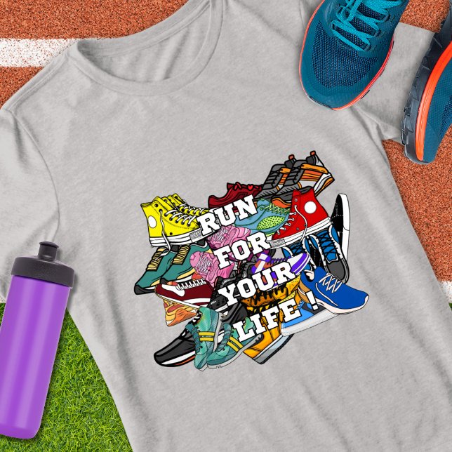 Bold Pop Art Runner Jogger Tri-Blend Shirt (Creator Uploaded)