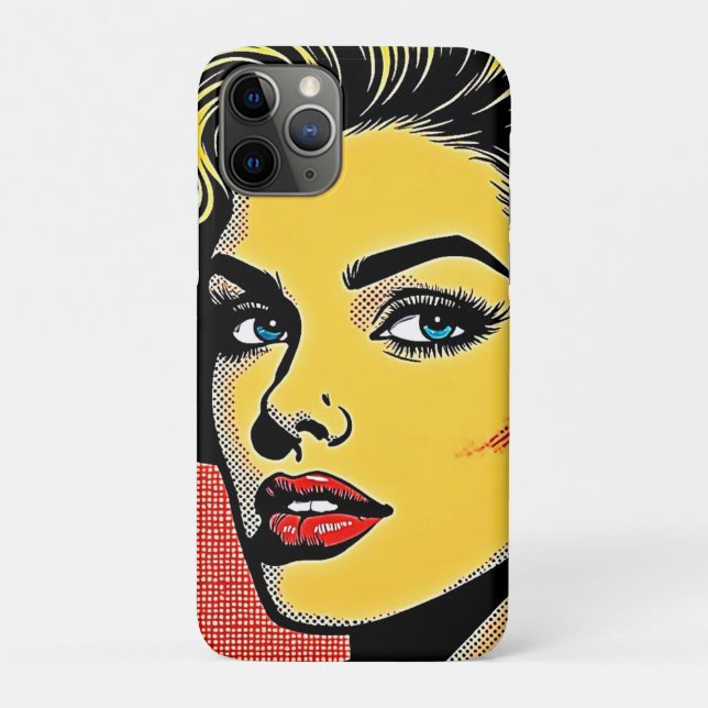 Bold Pop Art Woman Defined Case-Mate iPhone Case (Back)