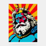Bold Pop Art Zeus – Colorful Greek God Illustratio Acrylic Sign<br><div class="desc">Bring the thunder with this striking pop art portrait of Zeus,  the mighty king of the Greek gods! Blending classical mythology with vibrant pop art style,  this bold design is perfect for lovers of ancient legends,  modern art,  and eye-catching color.</div>
