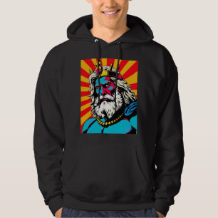 Bold Pop Art Zeus – Colorful Greek God Illustratio Hoodie