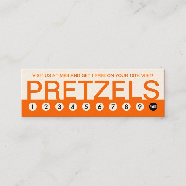 bold PRETZELS customer loyalty Card (Front)