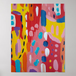 Bold Primary Colours Abstract Poster