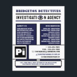 Bold Private Eye, Private Detective Investigator Flyer<br><div class="desc">Bold Private Eye,  Private Detective Investigator Flyer by The Business Card Store.</div>