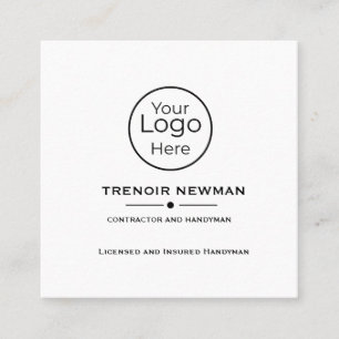 Bold Professional Handyman Services Square Business Card