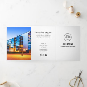 Bold Professional Handyman Services  Tri-Fold Card