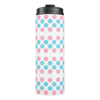 Bold Proud Transgender Pride Flag Colours Polkadot Thermal Tumbler