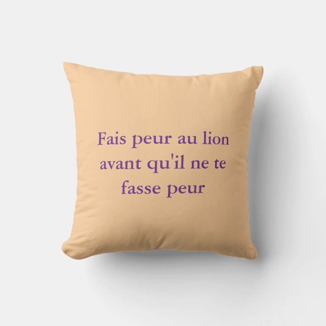 Bold Proverb Decor Pillow (Front)