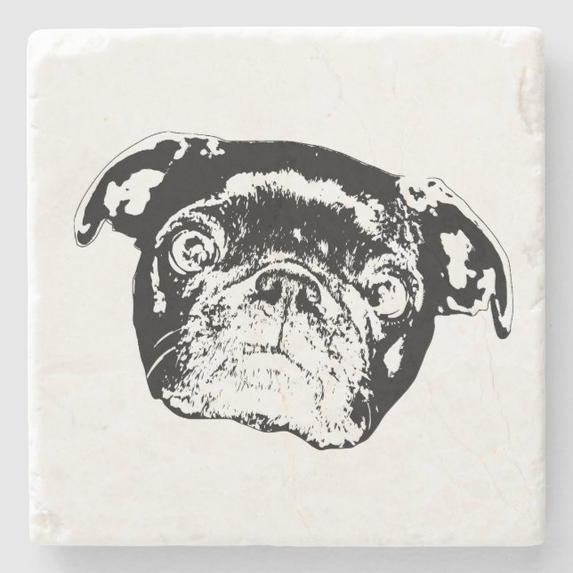 Bold Pug Line Coaster (Front)