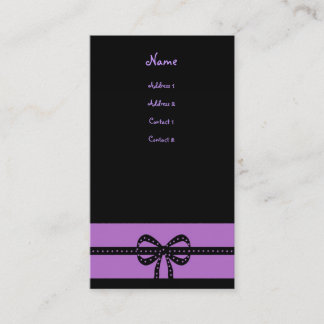 bold purple business card