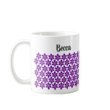 Bold Purple Clematis Flower Pattern Personalised