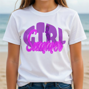 Bold Purple Lettering Beach Summer Wear T-Shirt