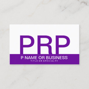bold PURPLE monograms Business Card