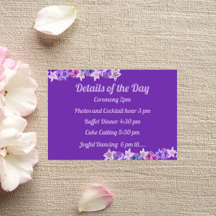 Bold Purple Petunia Enclosure Card