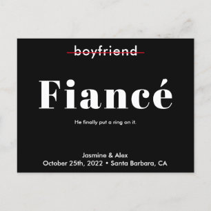 Bold Put a Ring on it Save The DAte Announcement Postcard
