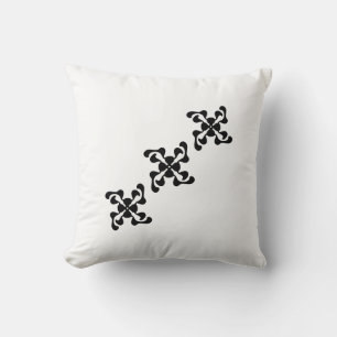 Bold Q mirrored Modern Black and White Cushion