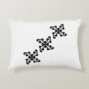 Bold Q mirrored Modern Black and White Decorative Cushion