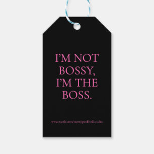 Bold Quote Gift Tag for Her, Custom Boss Babe Gift
