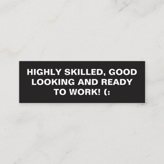 Bold Quote Mini Business Card (Front)