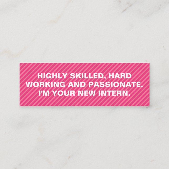 Bold Quote Mini Business Card (Front)