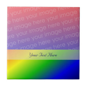 Bold Rainbow Colour Stripes Your Photo Tile