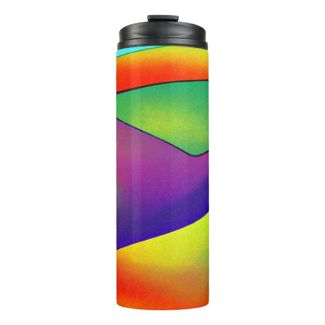 Bold Rainbow Hills Thermal Tumbler (Front)