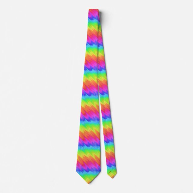 Bold Rainbow Multi-colour Men's Tie (Front)