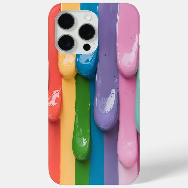 Bold Rainbow Paint Drips Case-Mate iPhone Case (Back)