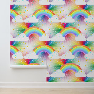 Bold Rainbow Pattern Child's Colourful Wall Deco