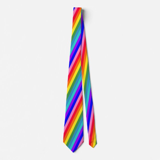 Bold Rainbow Stripes necktie (Front)
