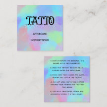 Bold Rainbow Unicorn Tattoo Aftercare Instruction